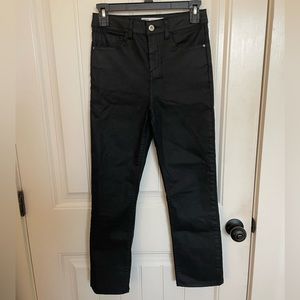 Zara Black Coated High-Rise Jeans